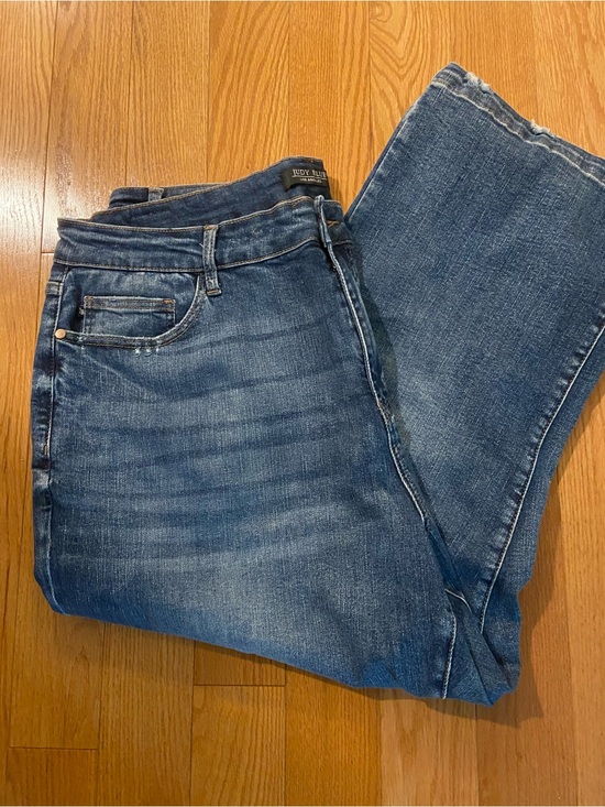 Judy Blue Denim - Judy Blue Wide Leg Cropped Dark Indigo High-Rise Jeans 24